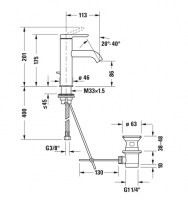 MONOMANDO LAVABO C.1 DURAVIT